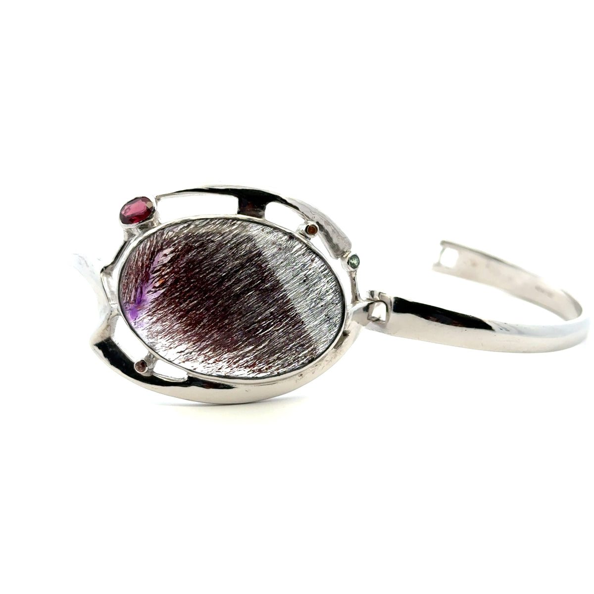 Sacred Seven with Sapphire and Tourmaline Bracelet – 925 Sterling Silver –  AAAAA Quality