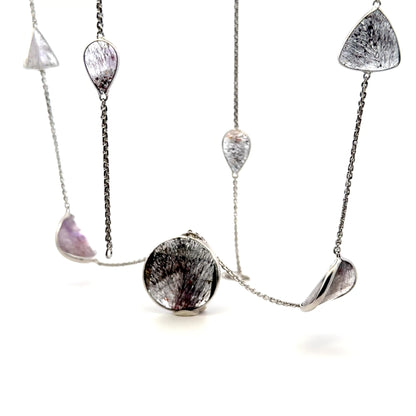Fancy Japonais Cut Sacred Seven Necklace – 925 Sterling Silver – AAAA Quality