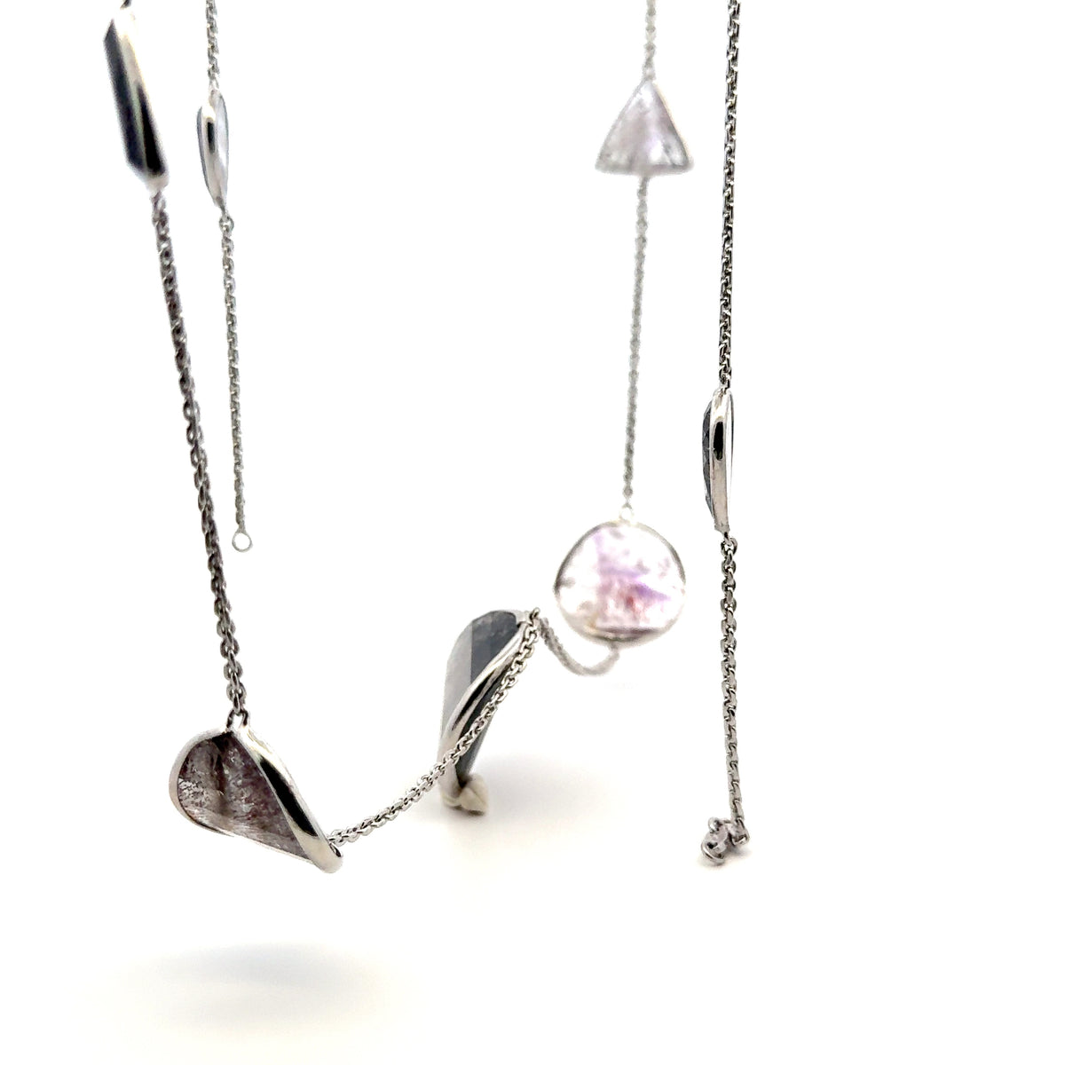 Fancy Japonais Cut Sacred Seven Necklace – 925 Sterling Silver – AAAA Quality