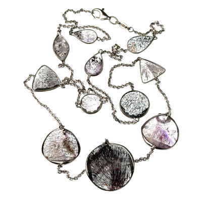 Fancy Japonais Cut Sacred Seven Necklace – 925 Sterling Silver – AAAA Quality