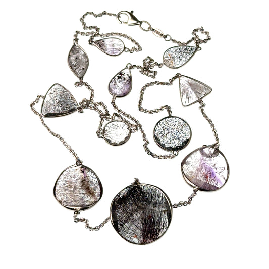 Fancy Japonais Cut Sacred Seven Necklace – 925 Sterling Silver – AAAA Quality