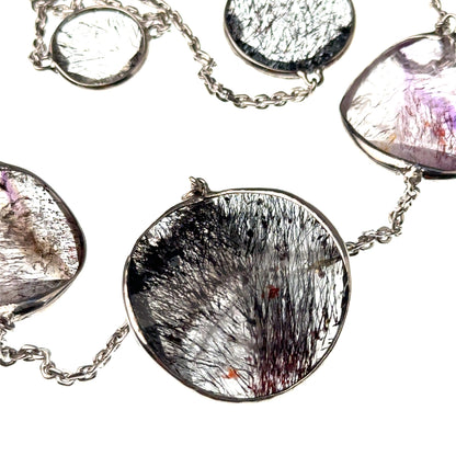 Fancy Japonais Cut Sacred Seven Necklace – 925 Sterling Silver – AAAA Quality