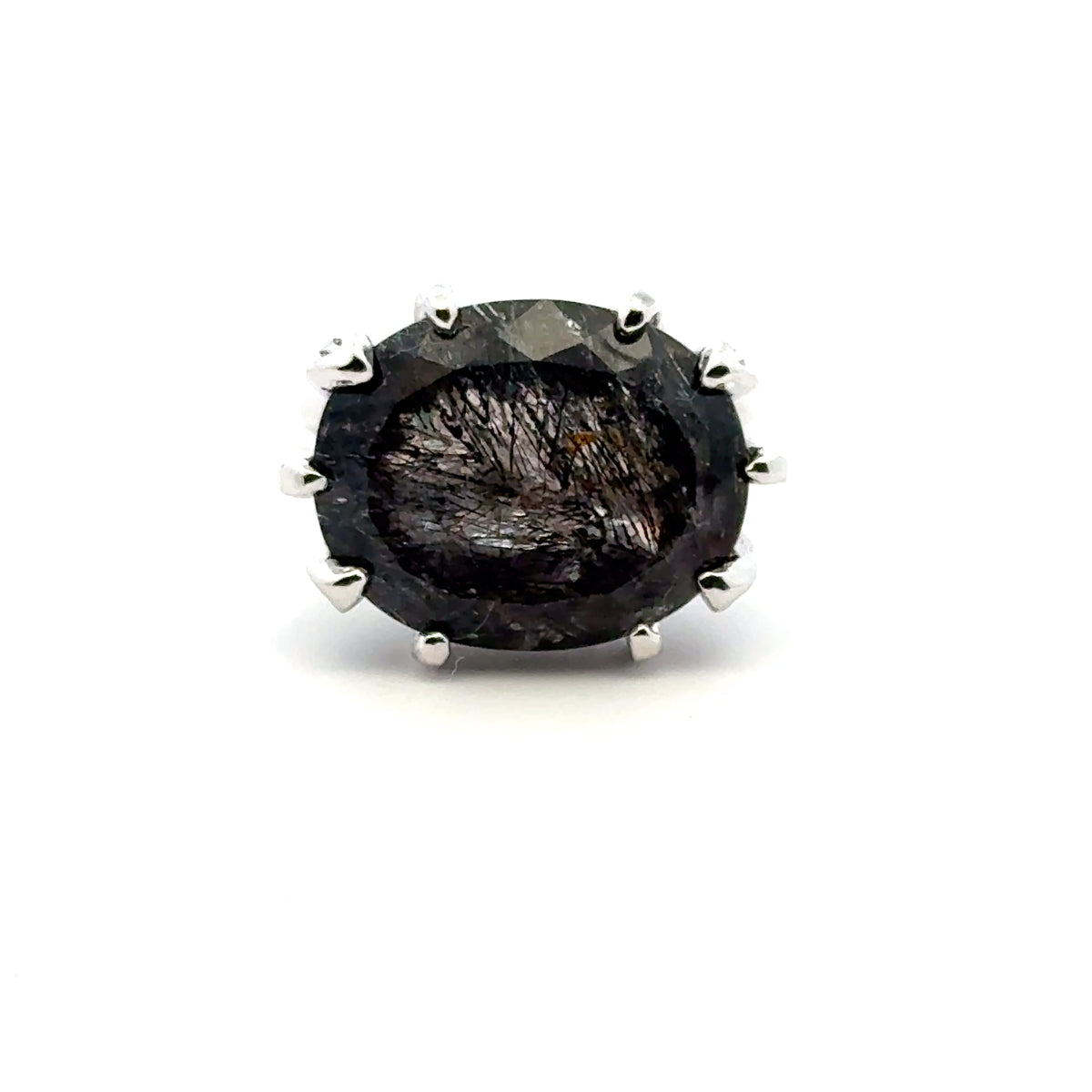 Sacred Seven with Sapphire Ring – 925 Sterling Silver – AAA Quality
