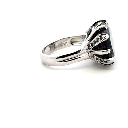 Sacred Seven with Sapphire Ring – 925 Sterling Silver – AAA Quality