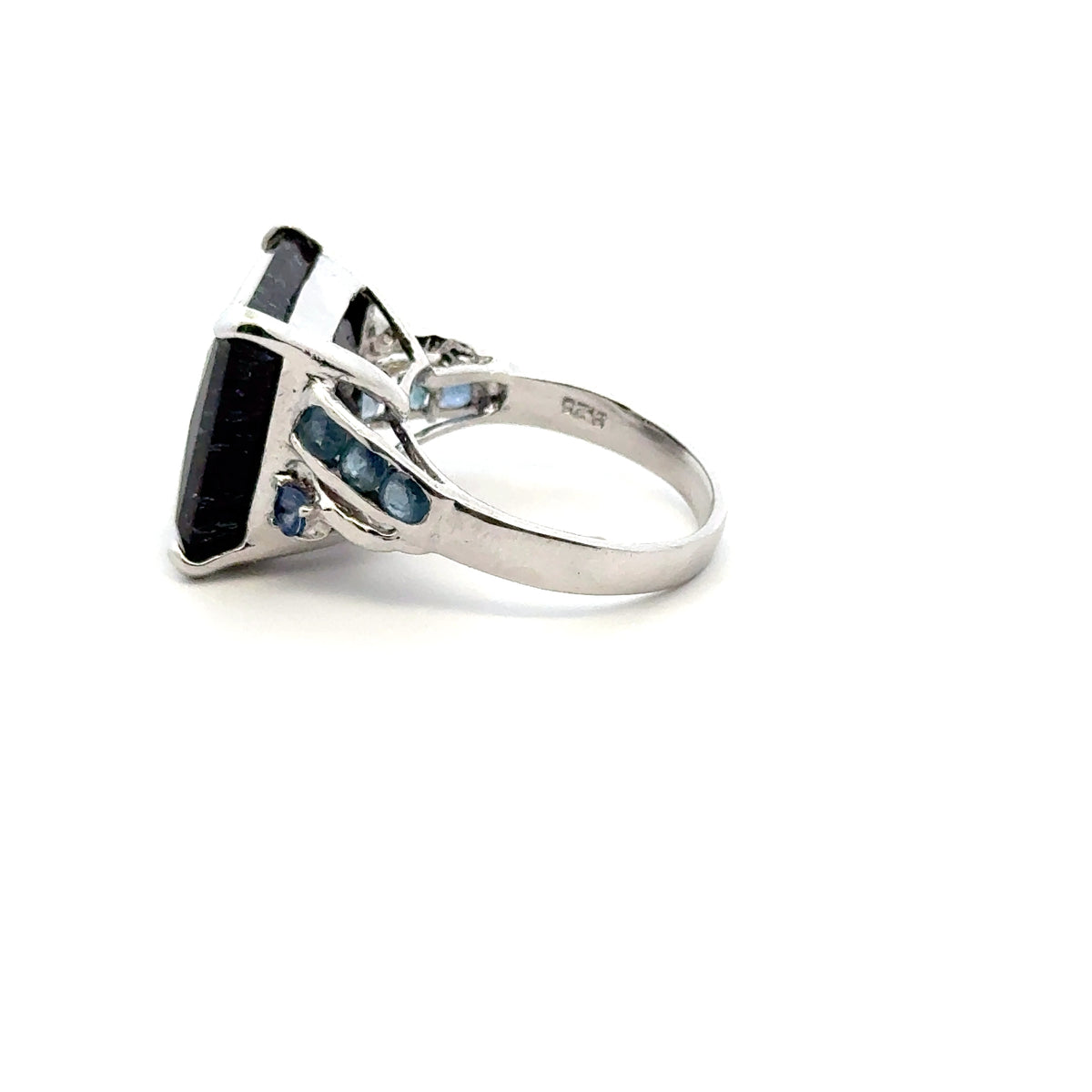 Sacred Seven with Sapphire Ring – 925 Sterling Silver – AAA Quality