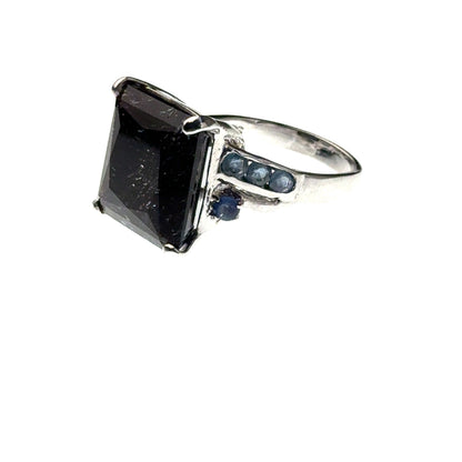 Sacred Seven with Sapphire Ring – 925 Sterling Silver – AAA Quality