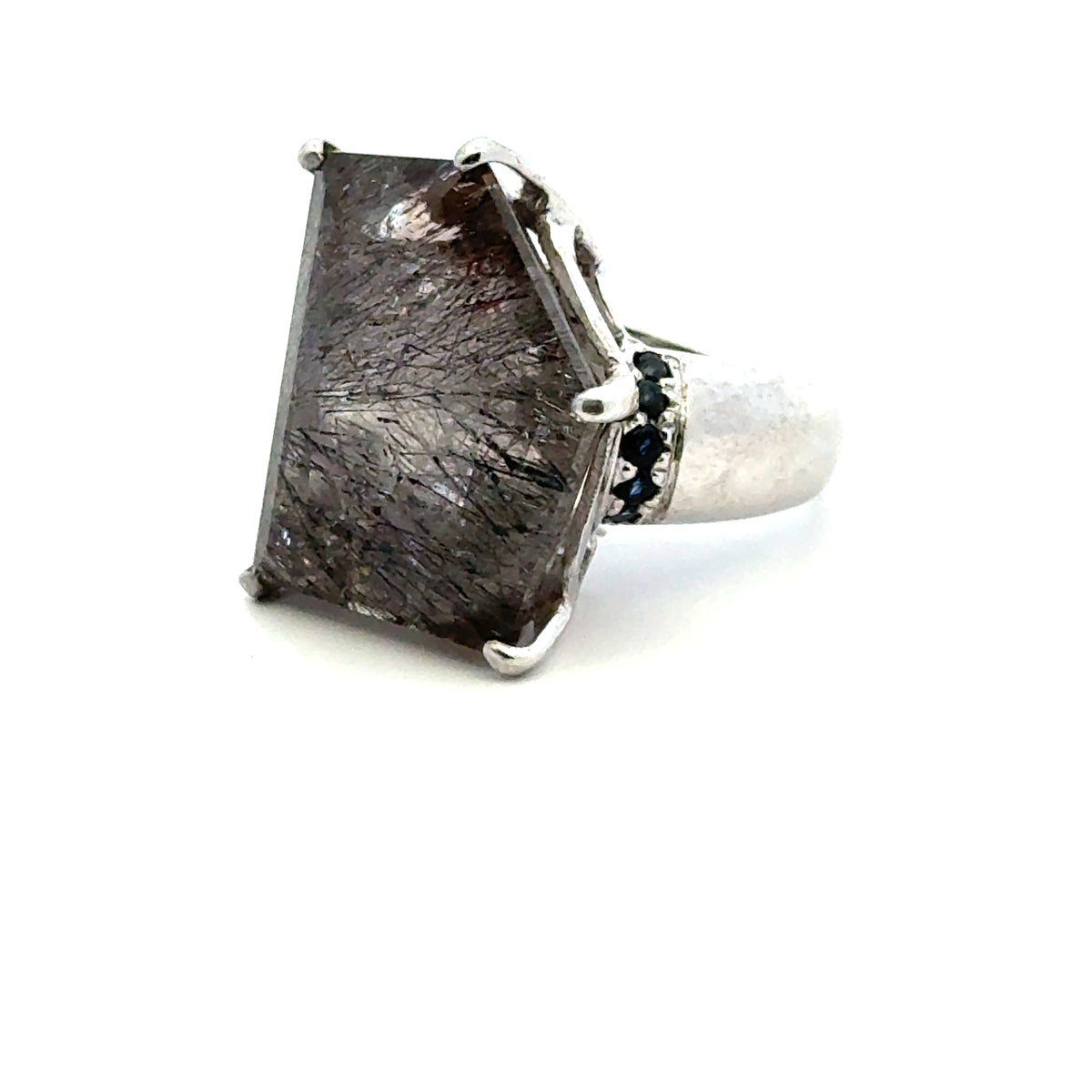 Sacred Seven with Sapphire Ring – 925 Sterling Silver – AAA Quality