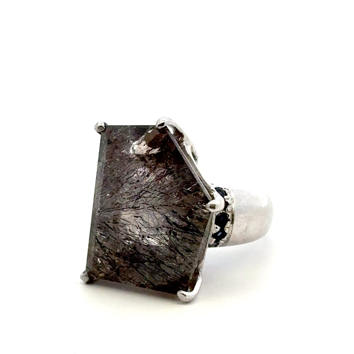 Sacred Seven with Sapphire Ring – 925 Sterling Silver – AAA Quality
