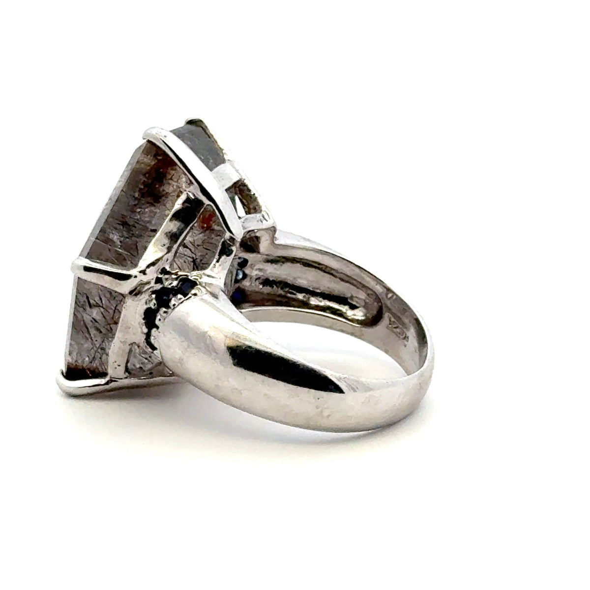 Sacred Seven with Sapphire Ring – 925 Sterling Silver – AAA Quality