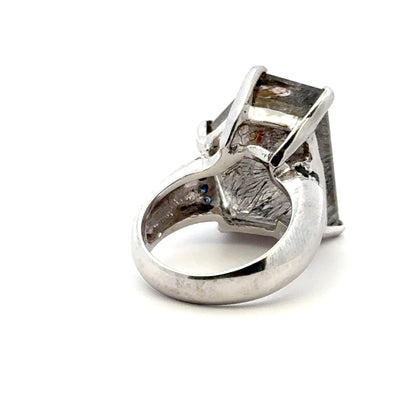 Sacred Seven with Sapphire Ring – 925 Sterling Silver – AAA Quality