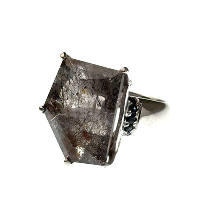 Sacred Seven with Sapphire Ring – 925 Sterling Silver – AAA Quality