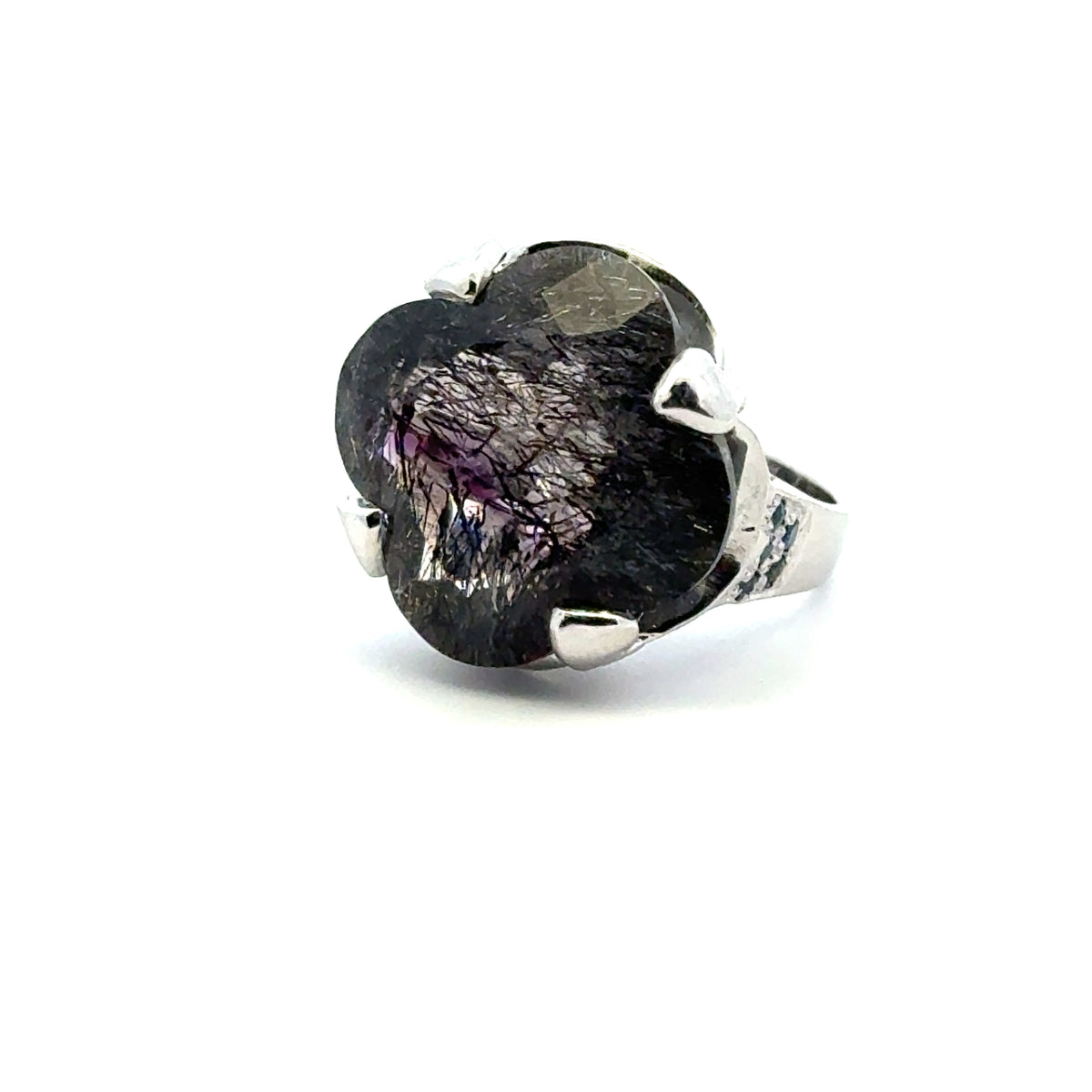 Sacred Seven with Sapphire Ring – Van Cleef Design in 925 Sterling Silver – AAA Quality