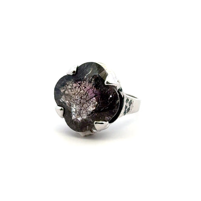 Sacred Seven with Sapphire Ring – Van Cleef Design in 925 Sterling Silver – AAA Quality