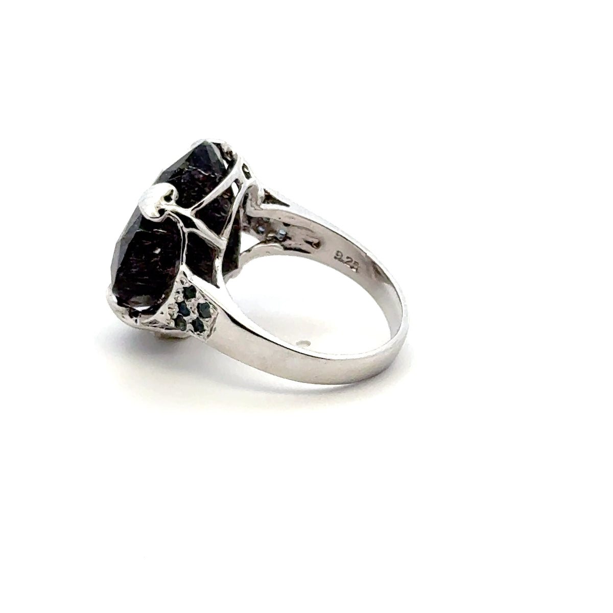 Sacred Seven with Sapphire Ring – Van Cleef Design in 925 Sterling Silver – AAA Quality