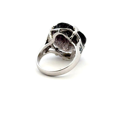 Sacred Seven with Sapphire Ring – Van Cleef Design in 925 Sterling Silver – AAA Quality