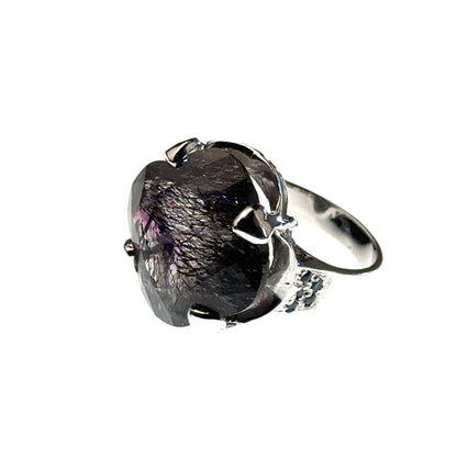 Sacred Seven with Sapphire Ring – Van Cleef Design in 925 Sterling Silver – AAA Quality