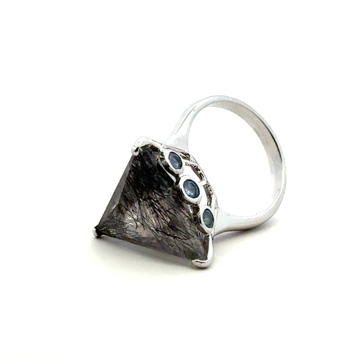 Sacred Seven with Sapphire Ring – 925 Sterling Silver – AAA Quality