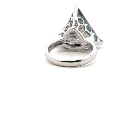 Sacred Seven with Sapphire Ring – 925 Sterling Silver – AAA Quality