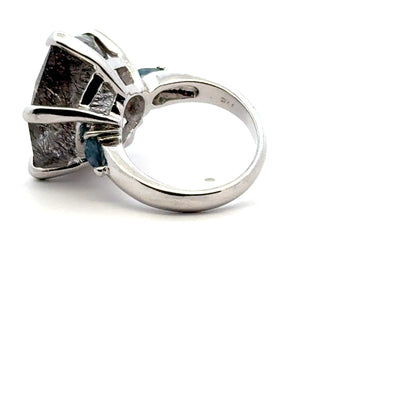 Sacred Seven with Sapphire Ring – 925 Sterling Silver – AAA Quality