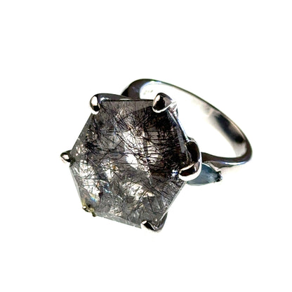 Sacred Seven with Sapphire Ring – 925 Sterling Silver – AAA Quality