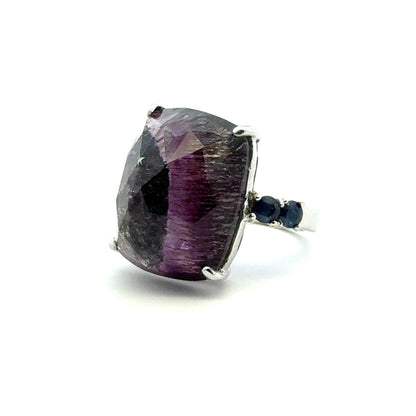 Sacred Seven with Sapphire Ring – 925 Sterling Silver – AAAAA Quality