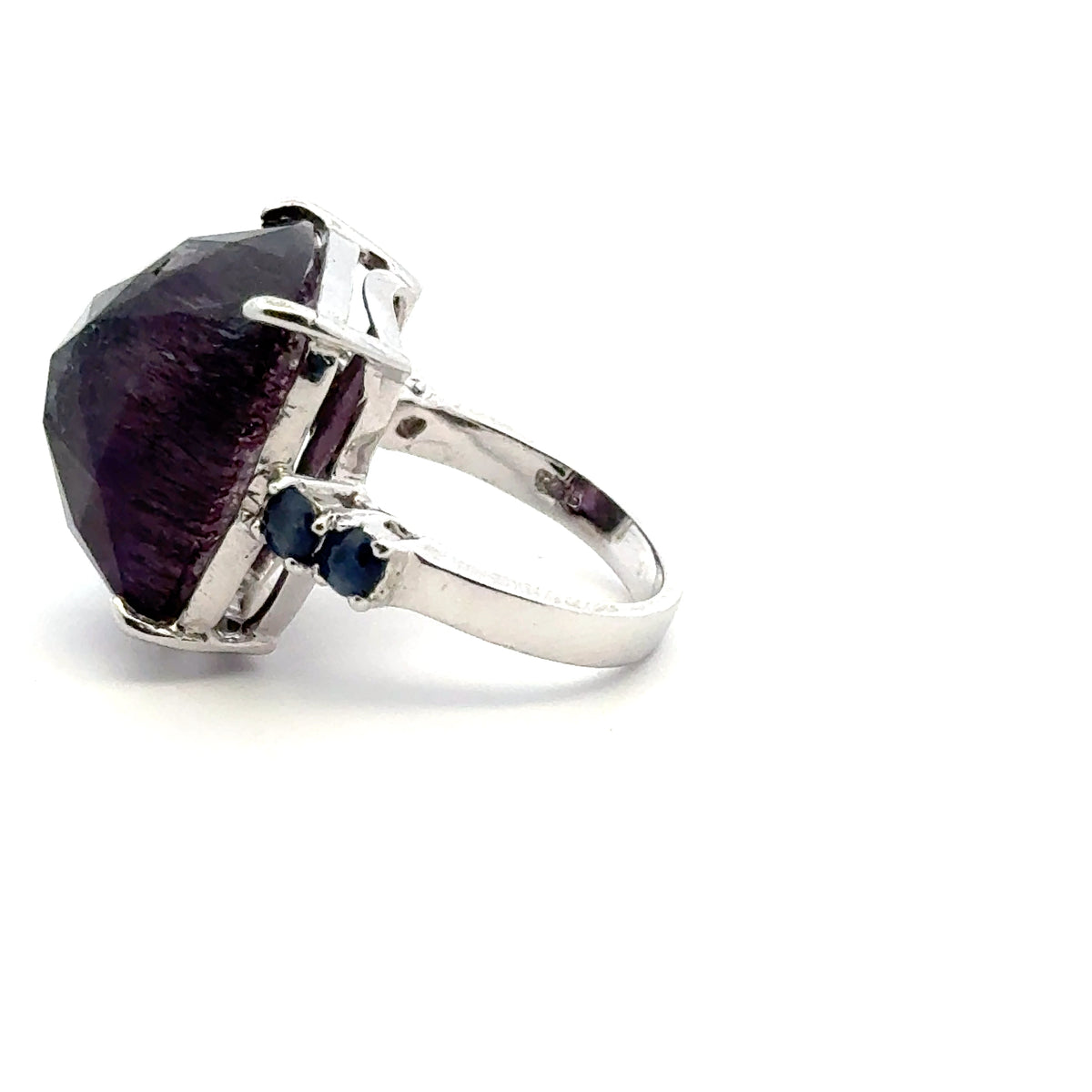 Sacred Seven with Sapphire Ring – 925 Sterling Silver – AAAAA Quality