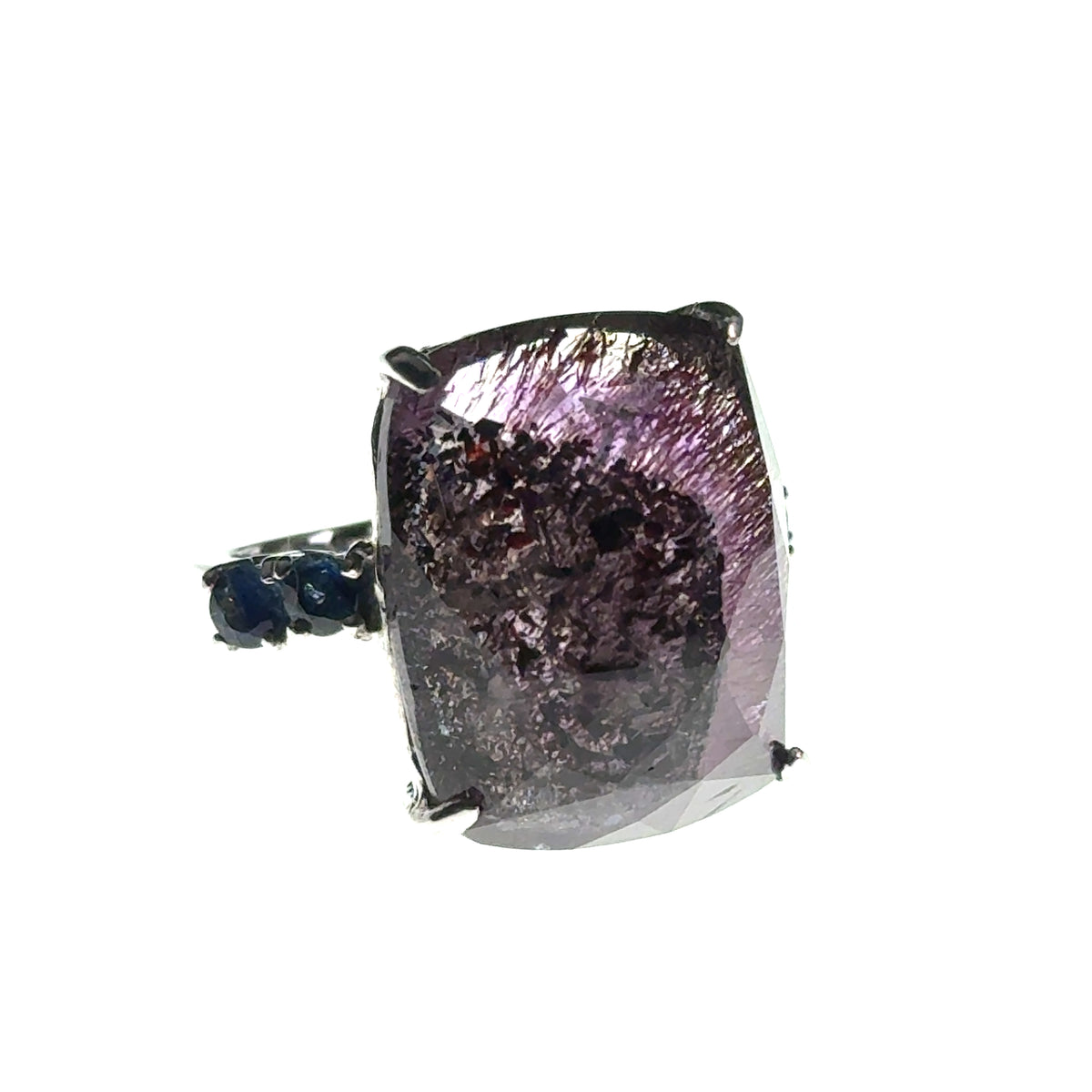 Sacred Seven with Sapphire Ring – 925 Sterling Silver – AAAAA Quality