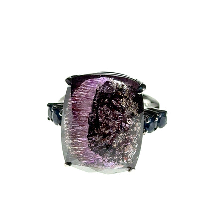 Sacred Seven with Sapphire Ring – 925 Sterling Silver – AAAAA Quality