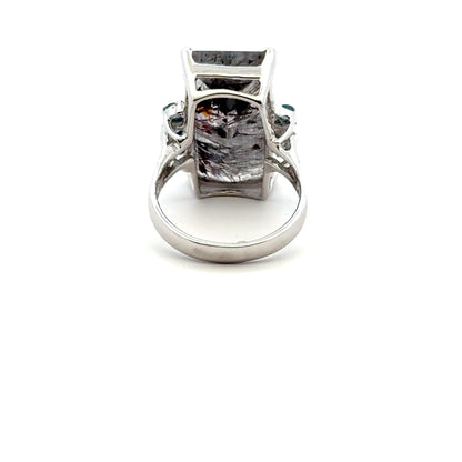 Sacred Seven with Sapphire Ring – 925 Sterling Silver –AAAA  Quality
