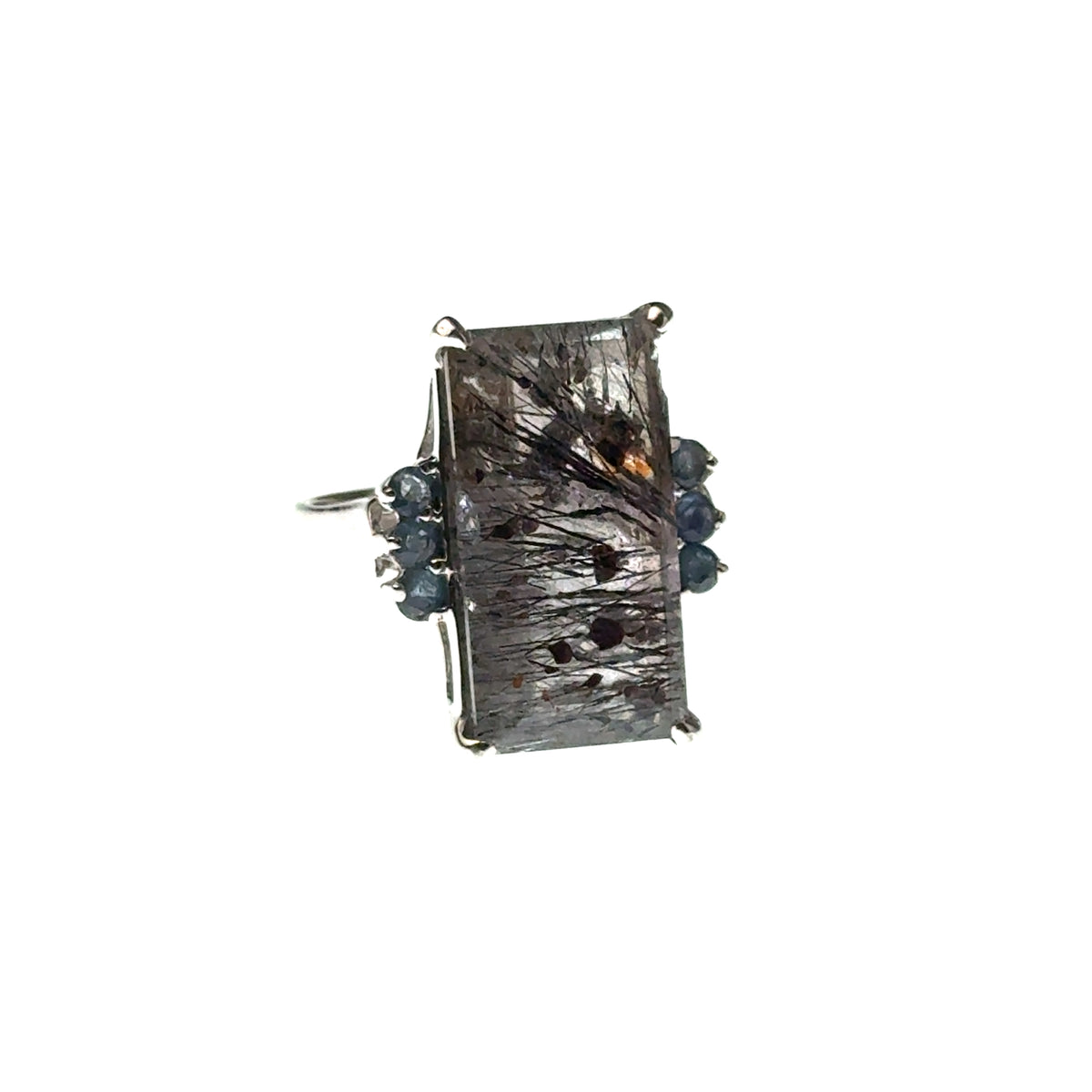 Sacred Seven with Sapphire Ring – 925 Sterling Silver –AAAA  Quality