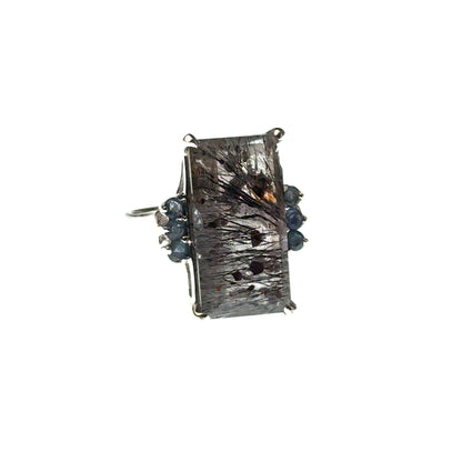 Sacred Seven with Sapphire Ring – 925 Sterling Silver –AAAA  Quality