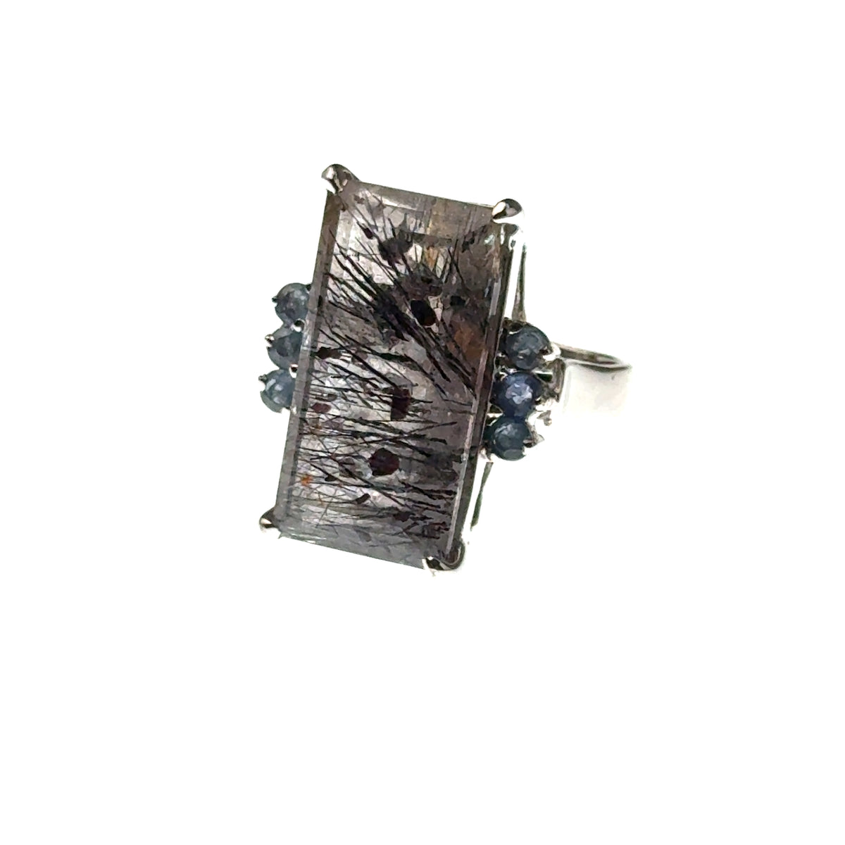 Sacred Seven with Sapphire Ring – 925 Sterling Silver –AAAA  Quality