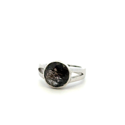 Sacred Seven Ring – Faceted Natural Gemstone Statement Ring in 925 Sterling Silver