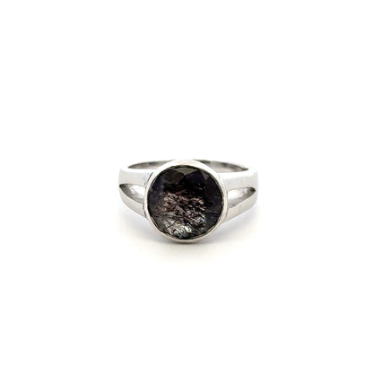 Sacred Seven Ring – Faceted Natural Gemstone Statement Ring in 925 Sterling Silver