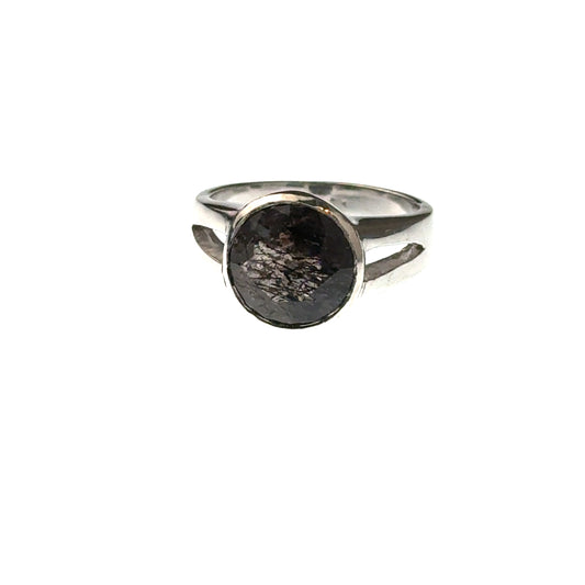 Sacred Seven Ring – Faceted Natural Gemstone Statement Ring in 925 Sterling Silver