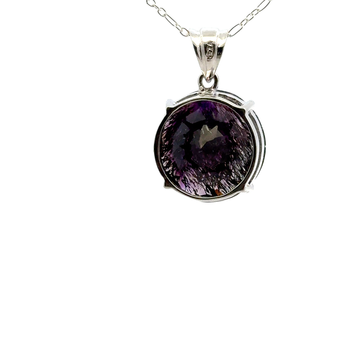 Sacred Seven Pendant – Faceted Natural Gemstone Jewelry in 925 Sterling Silver