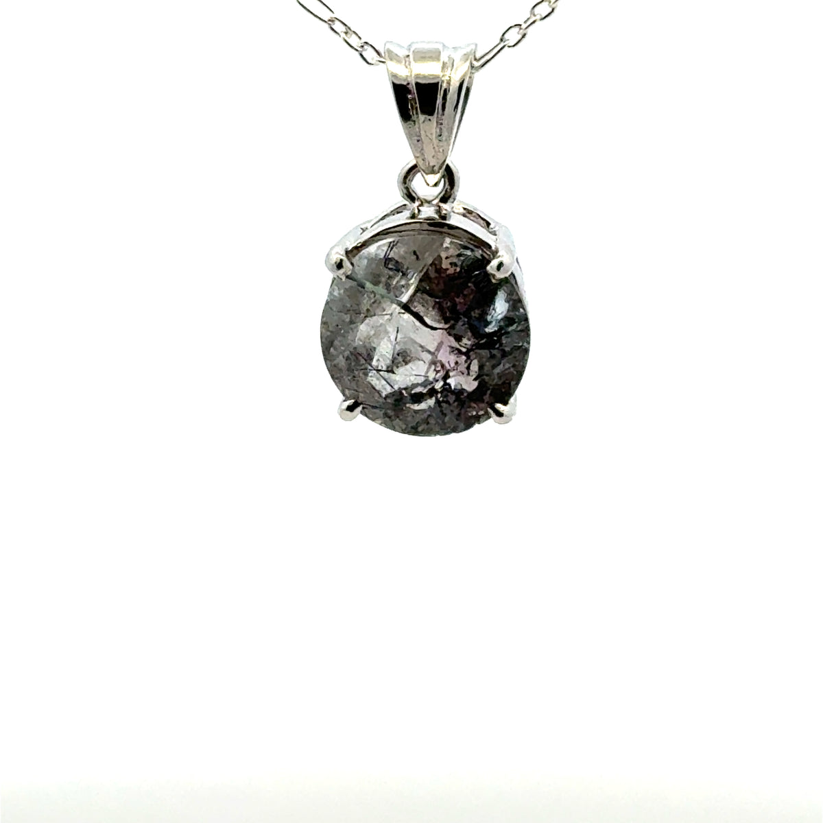 Sacred Seven Pendant – Brilliant-Cut Natural Crystal Jewelry in 925 Sterling Silver