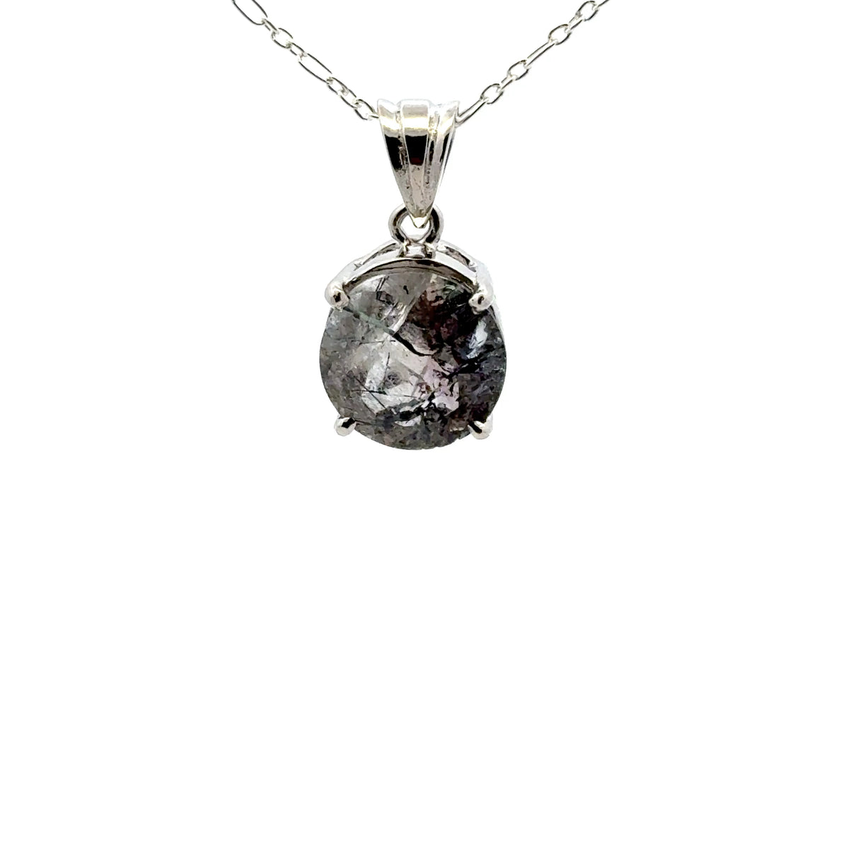 Sacred Seven Pendant – Brilliant-Cut Natural Crystal Jewelry in 925 Sterling Silver