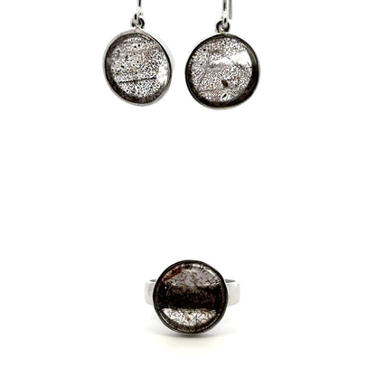 Sacred Seven Ring and Drop Earrings Set – Natural Gemstone Jewelry in 925 Sterling Silver