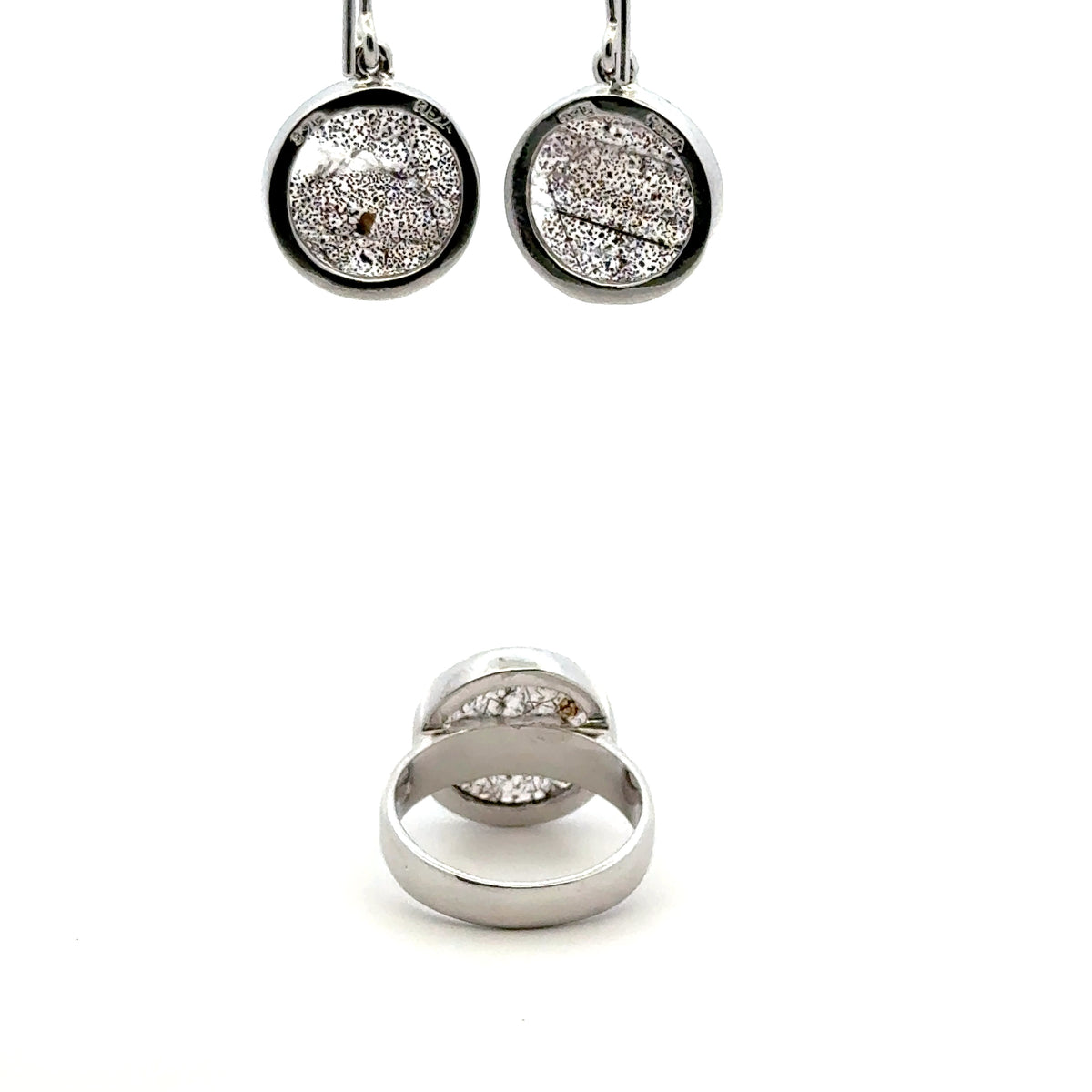 Sacred Seven Ring and Drop Earrings Set – Natural Gemstone Jewelry in 925 Sterling Silver