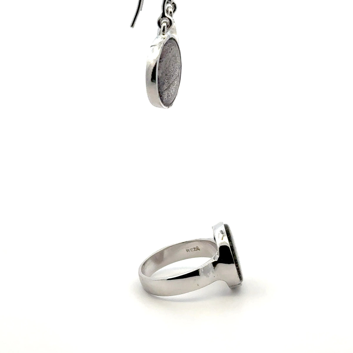 Sacred Seven Ring and Drop Earrings Set – Natural Gemstone Jewelry in 925 Sterling Silver