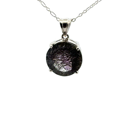 Sacred Seven Pendant – Deep-Tone Prong Set Faceted Natural Gemstone in 925 Sterling Silver