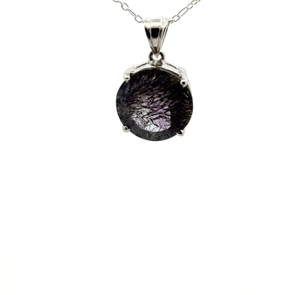 Sacred Seven Pendant – Deep-Tone Prong Set Faceted Natural Gemstone in 925 Sterling Silver