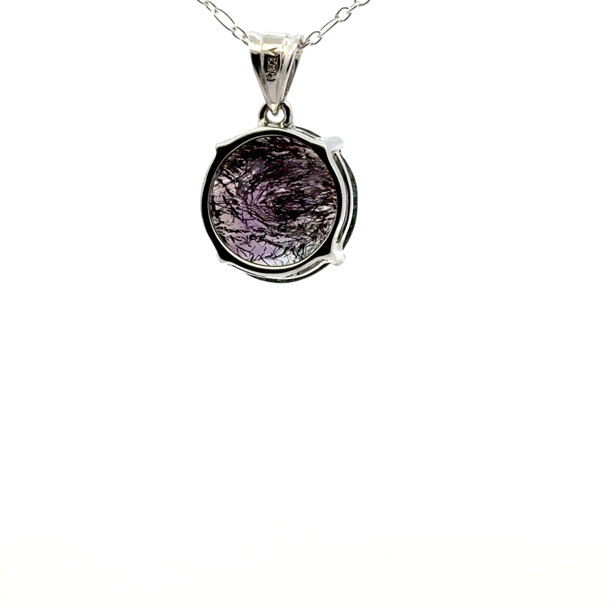 Sacred Seven Pendant – Deep-Tone Prong Set Faceted Natural Gemstone in 925 Sterling Silver