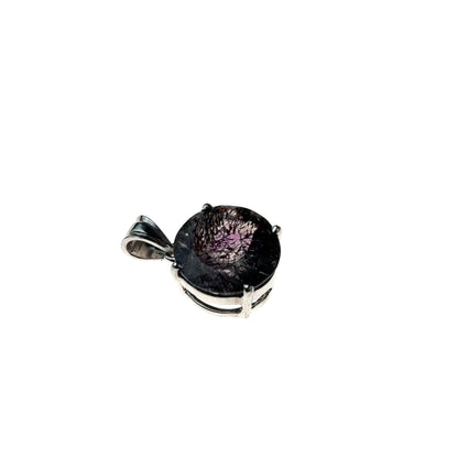Sacred Seven Pendant – Deep-Tone Prong Set Faceted Natural Gemstone in 925 Sterling Silver