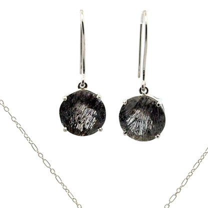 Sacred Seven Pendant and Dangle Earrings Set – Prong Set Faceted Natural Gemstone Jewelry in 925 Sterling Silver