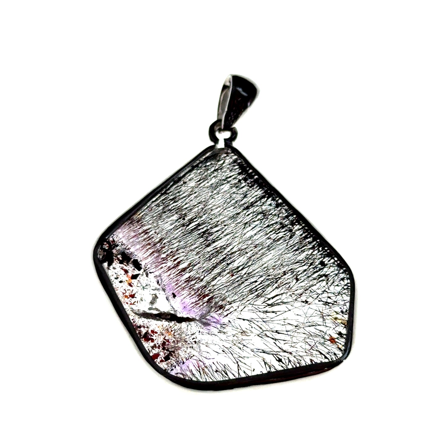 Sacred Seven Freeform Pendant – One-of-a-Kind Natural Gemstone Jewelry in 925 Sterling Silver