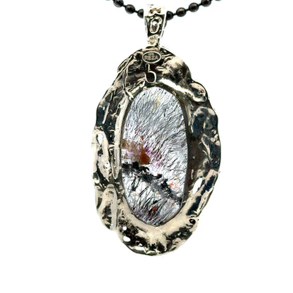 Sacred Seven Oval Pendant – Black Patina Jewelry in 925 Sterling Silver