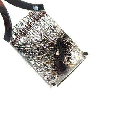 Sacred Seven Rectangular Pendant – Checker Board Crystal Jewelry in 925 Sterling Silver