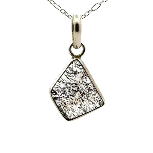 Sacred Seven Trapezoid Pendant Necklace – Natural Crystal Jewelry in 925 Sterling Silver
